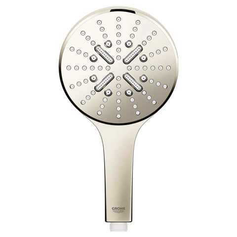 Front view of Rainshower Hand Shower With SmartActive Tech 3 Spray Modes 1.75 GPM Polished Nickel Finish DreamSpray Comfort.
