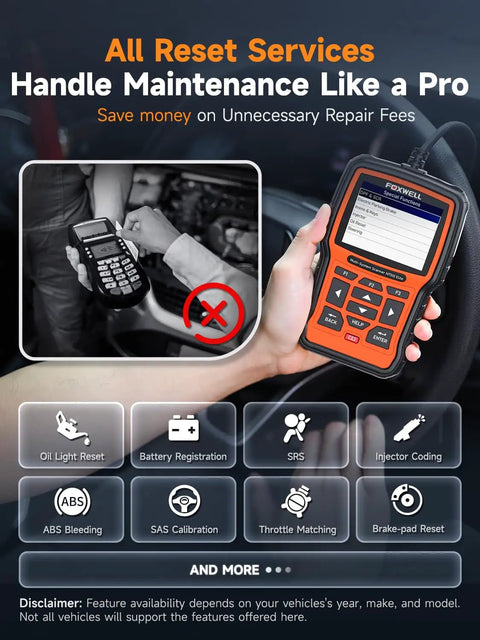 Person holding NT510 Elite OBD2 Scanner for Porsche, featuring full system bi-directional control and all reset services.