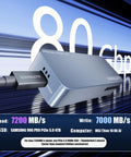 Hella Fast Eighty Gbps M Two Nvme Ssd Enclosure Compatible With Thunderbolt Three And Usb Four showing sleek design and fast speeds.