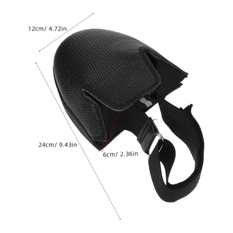 Heavy Duty Steel Toe Shoe Covers With Adjustable Strap Safety Overshoes For Work, black fabric, dimensions 12cm x 24cm.