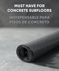 Top Shelf 6 Mil Polyethylene Moisture Barrier Roll For Vinyl And Laminate Flooring Heavy Duty Vapor Shield Stops The Damp Cold Straight Up Floor Prep Must Have For Weekend Warriors rolled up on a surface.