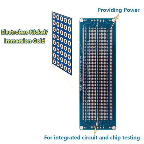 Universal Solderable Breadboard PCB Prototype Shield Double Sided Board With Tinned Gold Plated Holes for Arduino and Raspberry Pi