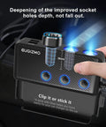 Plug Straight Into Your Whip With This Eight In One Cigarette Lighter Adapter Packing Triple Sockets, USB ports and socket improvement detail.