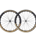 UNAAS HARD2 Carbon Fiber 700C Wheelset Disc Brake Wave Rim UD Glossy Gold Finish Tubeless Ready Road Bike Wheels