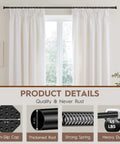 No Drill Tension Curtain Rod Set 51 To 168 Inches For Indoor Or Outdoor Use Extra Long Curtain Rod in use on window