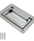 Heavy Duty Zinc Alloy Recessed Pull Handles For Drawers And Deck Hatches, silver 110mm x 70mm with screws, rust resistant