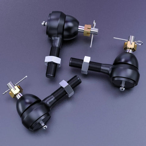 Three Pack Golf Cart Tie Rod End Ball Joint Kit With Grease Port For Club Car DS 1976 To 2008 Gas And Electric