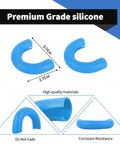 Light Blue Rugged Silicone Tow Hook Cover Set 2Pcs Fits Ford F150 2004 2024 Bronco Base 2021 2024 Toyota Tundra 2017 2021 Expedition 2007 2015
