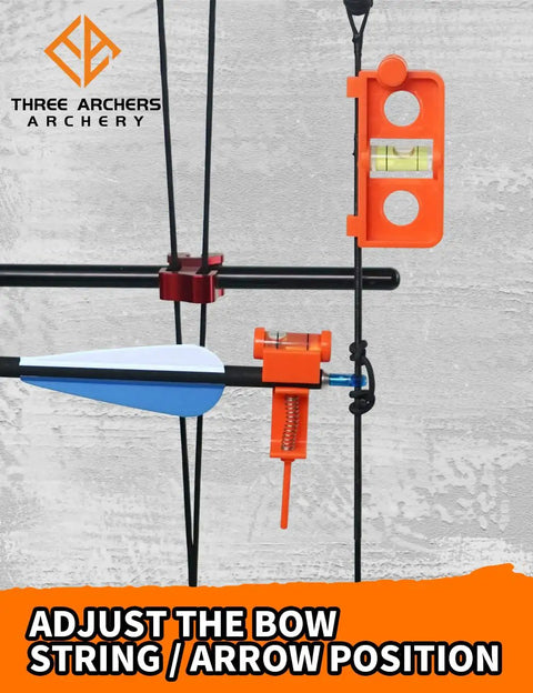 Bow Tuning And String Level Kit For Compound Bows Orange Pro Grade Easy To Use Archery Level Tool With Bubble Level