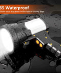 Ultra Bright 120000 Lumen LED Spotlight With 10000mAh Rechargeable Battery, 30 Hour Run Time, IP65 Waterproof Design, wet surface