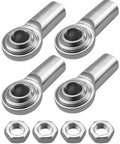 Heavy Duty Stainless Steel Rod End Bearing Heim Joint 3/4 Inch with nuts for steering and suspension rigs.