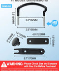 Four Pack Roof Box U Bolt Clamps Set With Eight Lock Nuts And Two Straps, 82mm Inside Width Car Van Roof Rack dimensions diagram