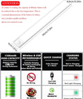 98 LED Under Cabinet Lights With 1500mAh Rechargeable Battery Motion Sensor Dimmable Night Lights dimensions and charge details