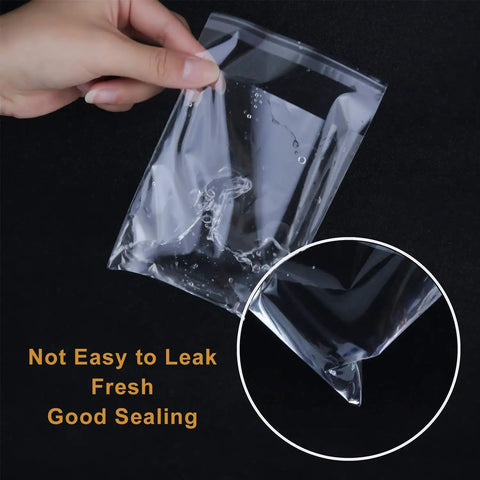 Clear Resealable 5x7 Inch Cellophane Bags 300 Pack For Bakery Candles Soap Cookies Durable Food Safe Poly Bags test sealing