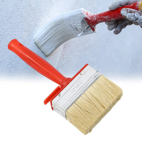 4 Piece Stain Applicators Set With Natural Bristles For Decks, Terraces, And Furniture Coating Projects, Rustproof Ferrules