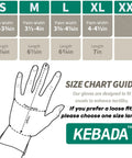 Size chart for Cut Resistant Gloves With ANSI A2 Rating HPPE And Glass Fiber Blend PU Coated Grippy Hands in XL.