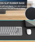 Gigantic Gaming Mouse Pad Desk Mat 31.5 Inch By 11.8 Inch shown with non-slip rubber base, keyboard, and mouse in home setup.