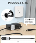 Universal 9V 2A Power Adapter With 11 Interchangeable DC Tips, 100V-240V Worldwide Input, 5.5x2.1mm Barrel, Positive Center, Delivers 18W For 0.1A-2A Devices, Fits Cameras, Small Electronics, And Home Gear. Black 6 ft cord adapter with 5.5x2.1mm plug