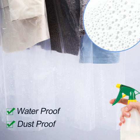 100 Pack Dry Cleaning Plastic Bags For Clothes Hassle Free Wardrobe Protection From Dust Moisture And Wrinkles, waterproof test