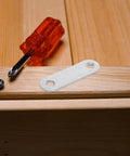 Heavy Duty Stainless Steel Flat Straight Bracket Connector With Two Holes For Wood Furniture Repair And Shelf Fixing Mending