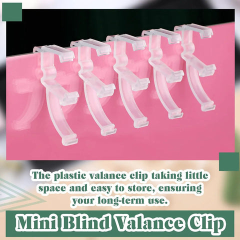 Grab These Top Notch Clear Plastic Valance Clips For Seamless Install On Wood Or Faux Wood Horizontal Blinds Quick Fix Setup And Rock Solid Daily Hold That Stays Put All Year Round - Set of mini blind clips displaying their compact design.