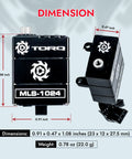 Direct Mount High Torque Coreless Servo dimensions for 1 to 18 RC Cars shown with measurements and weight details