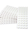 No Stress Moving Heavy Duty White Round Self Adhesive Furniture Felt Pads Pack Of 600, showing thick 3.5 mm pads on sheets.