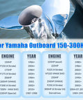 Outboard Propeller Installation Hardware Kit For Yamaha Outboard Engines 150HP To 300HP with compatibility chart