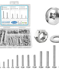 Ultimate 121 Piece Nuts And Bolts Kit With M4 M5 M6 Phillips Head Screws Nuts Flat Washers And Storage Case For Home Garage And Workshop Durable Metal Construction Rust Resistant Finish DIY Friendly Metric Hardware