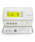 7 Day Programmable Thermostat For Single Stage Heating And Cooling Systems With Backlit Display, open cover view