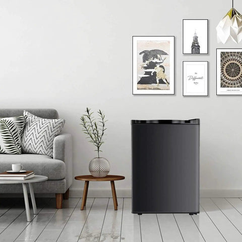 Chill Out With This Sick Compact Upright Freezer Featuring A Practical 2.1 Cu Ft Layout in a modern living room setting.