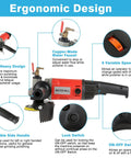 Powerful 1400W Wet Polisher Grinder With 110V Operation 4 Inch Variable Speed Stone Polisher Kit ergonomic design details