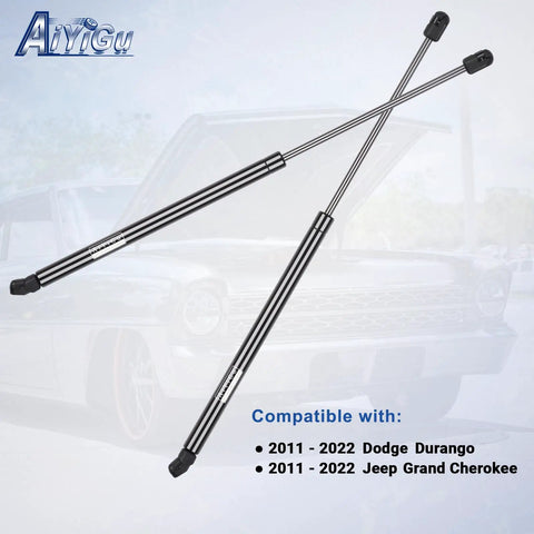 Front Hood Lift Gas Spring Struts 2 Pack For Jeep Grand Cherokee 2011 To 2022 And Dodge Durango 2011 To 2024 Replacement Parts