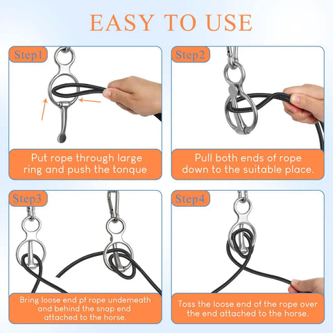 How to use Horse Tie Ring Upgrade Four Pack Horse Tack And Training Gear In 304 Stainless Steel with eye bolt and snaps