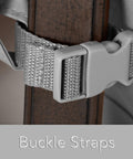 Close-up of buckle straps on Ultima Outdoor Patio Bench Cover Beefy 600D Polyester Weatherproof Protection