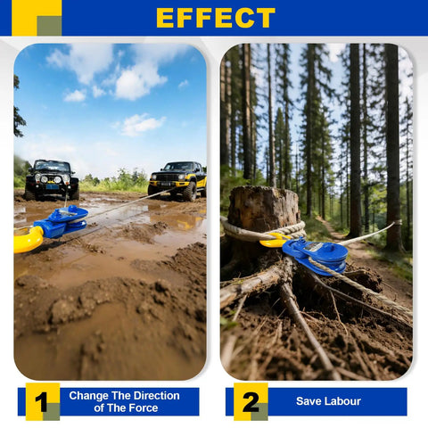 Heavy Duty 2 Ton Snatch Block With Hook 3 Inch Sheave 3 Eighths Inch Wire Rope Hauler Pulley For Offroad Recovery Towing And Logging Rugged Steel Corrosion Resistant Ideal For Trucks SUVs And Small Vans 2 Pack used in mud and forest recovery