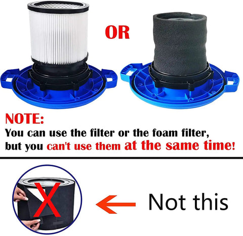 Cartridge Filter With Lid And Foam Sleeve Replacement For Wet Dry Vacuums 5 Gallon And Up Fits 90304 90350 90333 90585 shown.