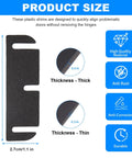 Close-up of 3.5 Inch Door Hinge Shim Kit With Pro Grade Plastic Spacers, showing size, thickness options, and material benefits.
