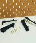 Pegboard Wall Mounting Hardware Kit With Command Strips No Wall Holes Needed Compatible With SKADIS Pegboards Matte White Finish