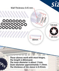 22Pcs Garage Door Quiet Hinge Sleeves And Shaft Gaskets Kit 11mm Inner Diameter 80mm Length Low Friction Durable Hinges For Smooth Open Close Maintenance, 80mm sleeve size