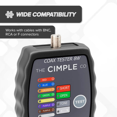 8 Port Coax Cable Tester Mapper And Toner With Color Coded Remotes For Easy Line Tracing Locator Kit for BNC RCA F connectors