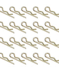 Thirty Pcs Zinc Plated Hitch Pin Clips Two Point Five By Forty Millimeters R Clips Hairpin Cotter Pins Assortment Kit Gold Finish