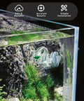 Glass CO2 Drop Checker For Aquarium Complete Plant Tank CO2 Monitor Kit With Reagent Solution And Suction Cups Easy Read CO2 Indicator For Planted Tanks Detects Carbon Dioxide Levels Quickly And Accurately, glass drop checker mounted on aquarium wall with green reagent