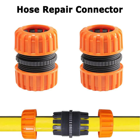 Hose Quick Connector And Repair Kit Half Inch Durable ABS Plastic Easy Install Garden Hose Fittings With Rubber Ring