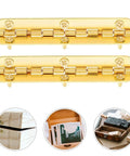 12 Pack Small Continuous Butt Hinges 90 Degree Flush Mount Heavy Duty For Wooden Boxes Jewelry Boxes Cabinets And Doors With 6 Holes Durable Hardware Great For Jewelry Boxes Small Cabinets And Craft Projects