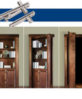 Stainless Steel Pivot Hinge 300 Lbs Load Bearing Concealed Door Hinge for Wooden and Aluminum Doors showcasing installation on wooden door