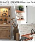 Tough As Nails H Type Cabinet Hinges Black Flush Mount Kit For Kitchen And Bathroom Doors Rustproof Steel in vintage cabinet design.