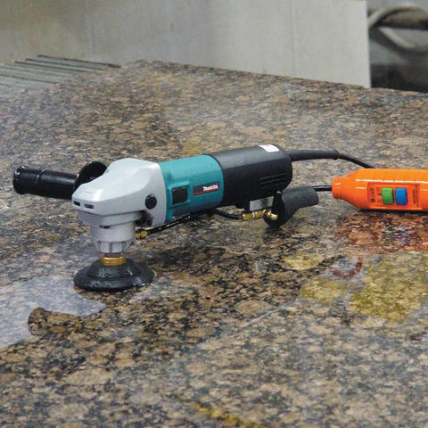 4 Inch Electronic Stone Polisher With Variable Speed Control on granite countertop