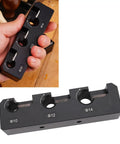 Heavy Gauge Aluminum Dowel Maker Jig Kit, Precision Tenon Cutter For Weekend Warriors And Pro Builders, showing three cutter sizes and grip.