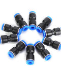 Top Notch Deskbloom Air Line Quick Connect Fittings Kit With Secure Push To Connect Straight Pneumatic Hose Connectors For Easy 6mm To 12Mm Tubing Repair And Setup No Sealing Parts Needed For Fast Auto Shop Jobs, black 6mm-12mm fittings